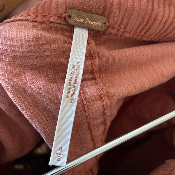 EUC FREE PEOPLE RUST Corduroy & Rivets Mini Skirt - Picture 3 of 4